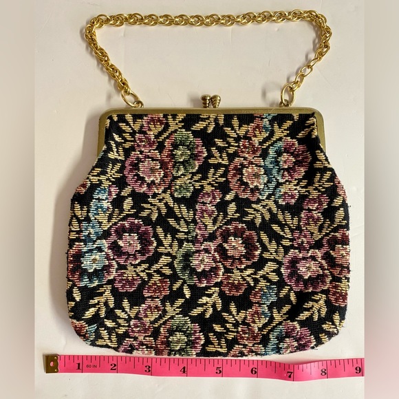 Handbags - Vintage Tapestry Boho Floral 70s Bag.In Excellent Condition.Handmade in Japan.